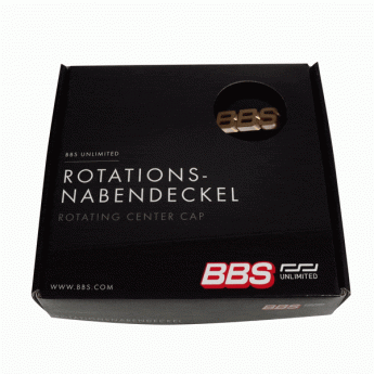 Preview: 4 x BBS 3D Rotation Nabendeckel Ø56mm schwarz, Logo bronze - 58071049.4